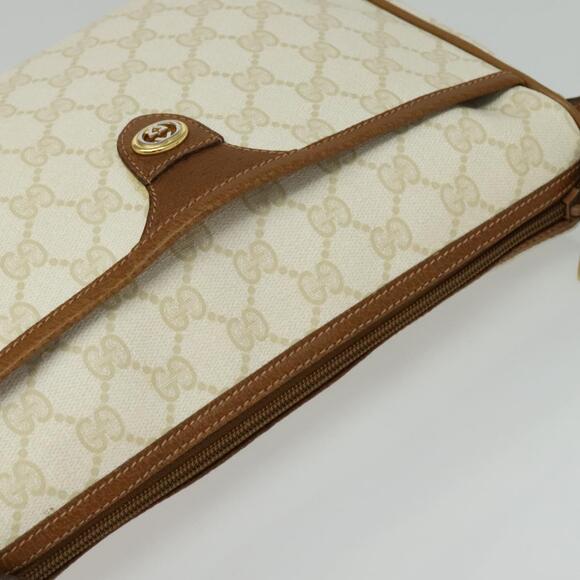 GUCCI GG Supreme Shoulder Bag Pvc White Gold 89 02 077 - Picture 6 of 16
